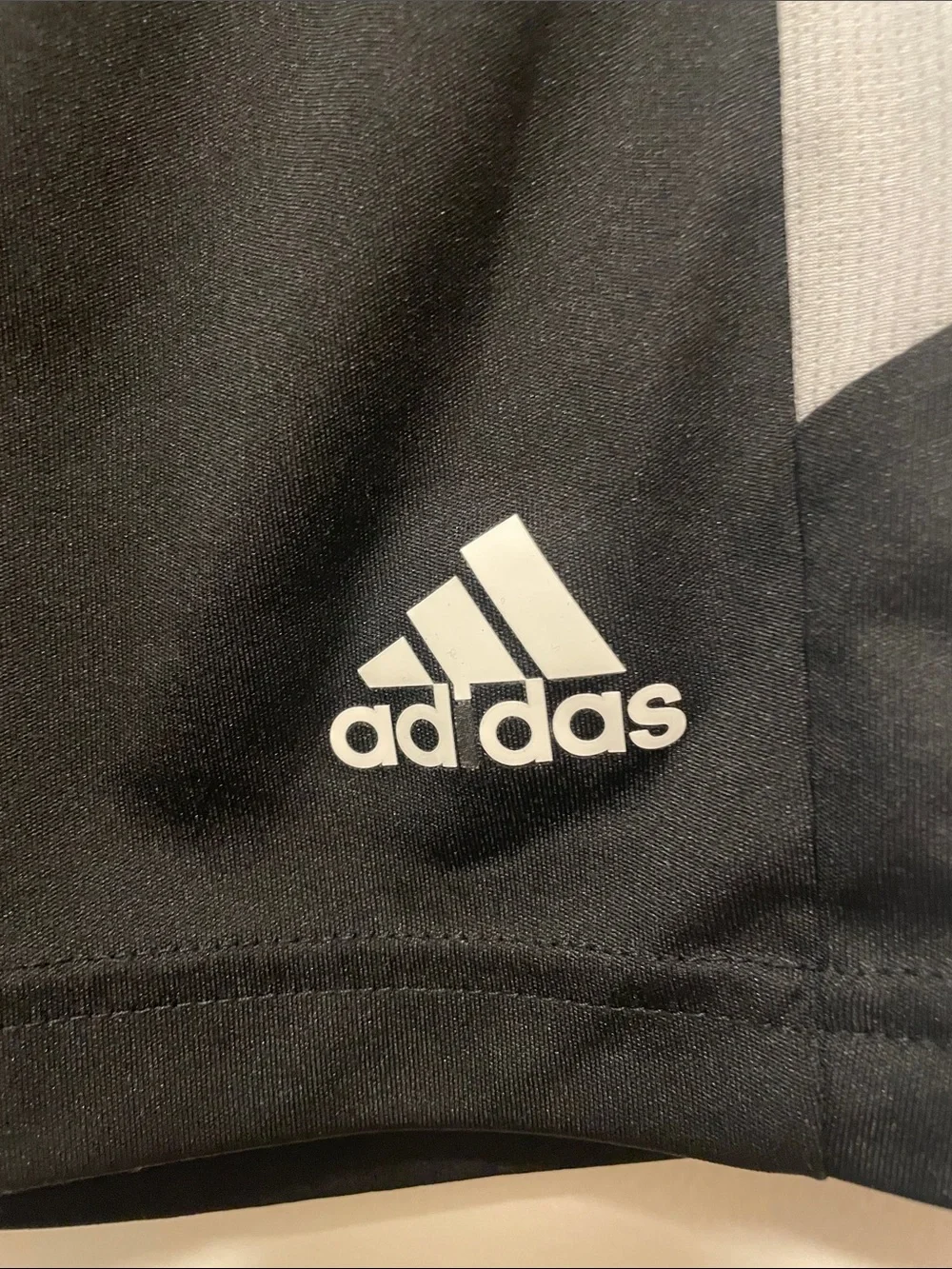 adidas Black Men’s Athletic Shorts with White Side Stripes